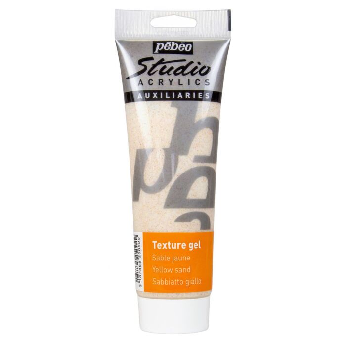 ACRYLIC STUDIO GEL TEXTURE SABLE JAUNE 250ml "PEBEO" REF: 525002