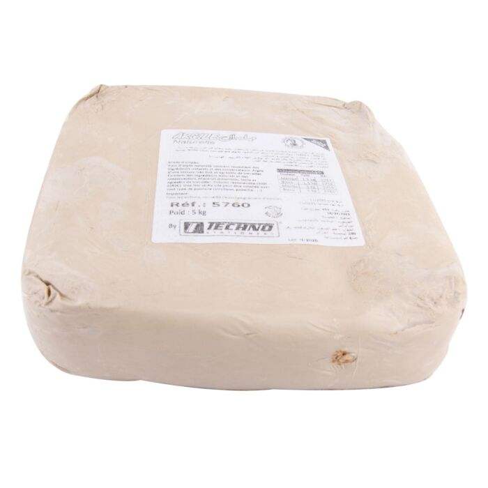 ARGILE NATURELLE 1050 ° BLANCHE 5000g &quot;TECHNO&quot; REF: 5760