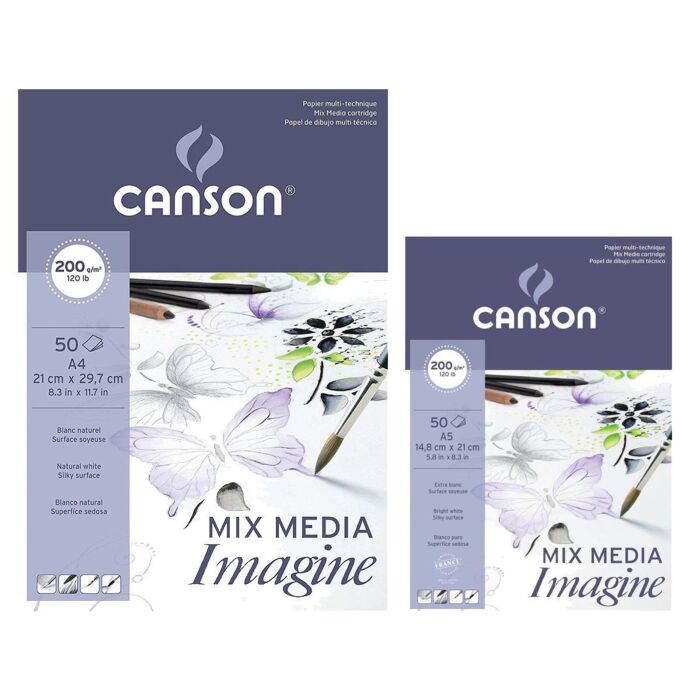 BLOC 50 FL IMAGINE 200G BLANC "CANSON"