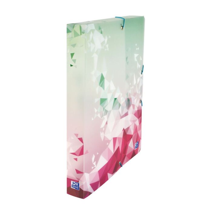 BOITE DE CLASSEMENT GRAPHIK 24x32 DOS 40mm POLYPROPILINE TRANSLUSIDE IMPREMEE VERT "ELBA" REF: 100200602