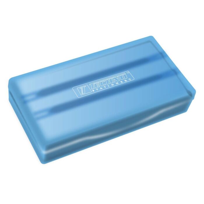 BROSSE ECOLIER AVEC COMPARTIMENT DE CRAIE OU CARTOUCHE BLEU "TECHNO" REF: 3101