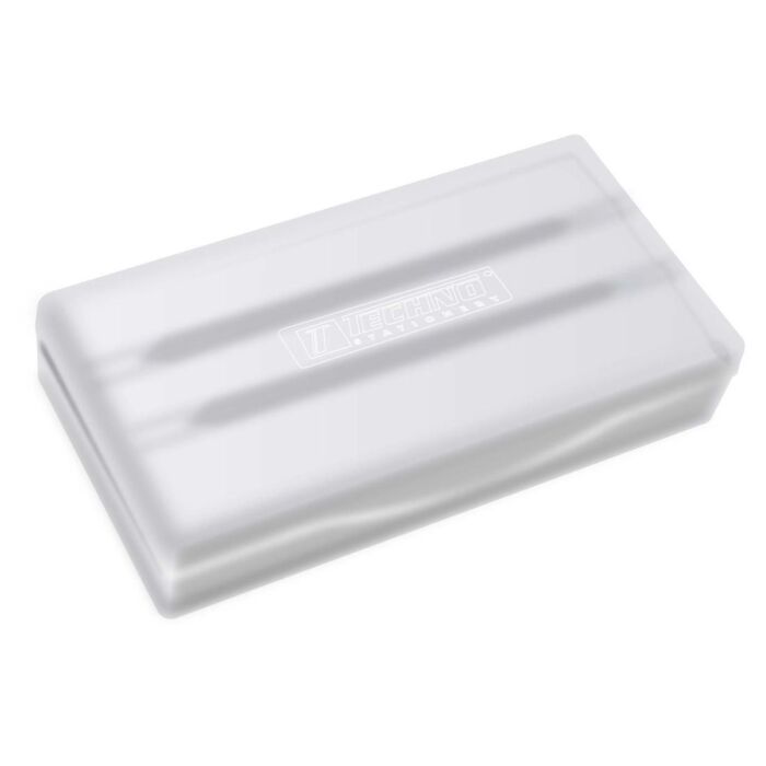 BROSSE ECOLIER AVEC COMPARTIMENT DE CRAIE OU CARTOUCHE TRANSPARENTE "TECHNO" REF: 3101