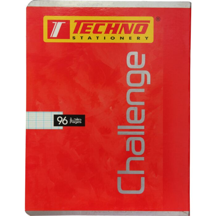 CAHIER PIQUE CHALLENGE ROUGE 96P 17x22 cm SEYES 70g "TECHNO" REF: 9810