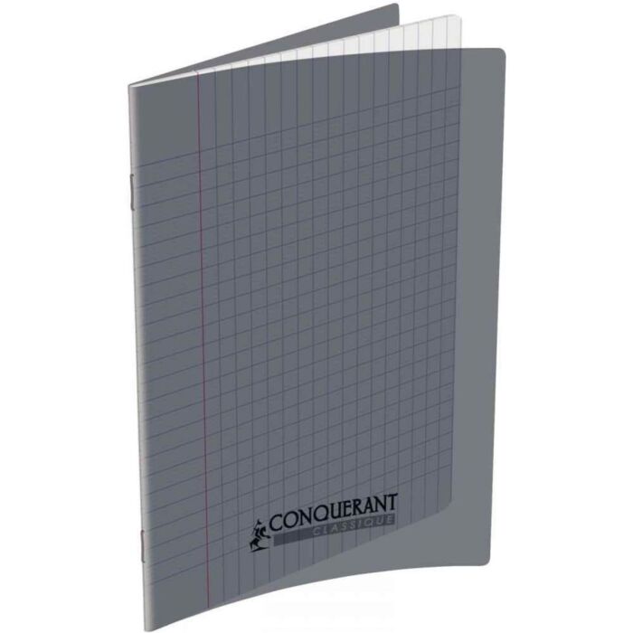 CAHIER PIQURE 17cmx22cm 96 PAGES 90g GRIS "CONQUERANT " REF: 400002772 / 000194