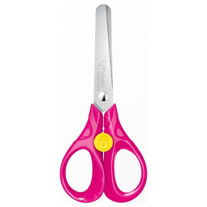 CISEAUX SYMETRIQUE 3D SECURITY 13 CM ROSE "MAPED" REF: 473112