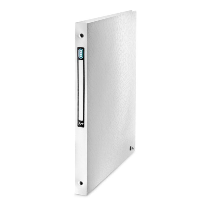 CLASSEUR A 4 ANNEAUX ART A4 DOS 20mm ROND POLYPROPILINE OPAQUE BLANC "ELBA" REF: 400060038