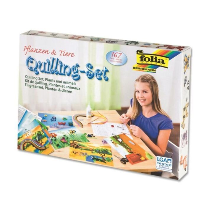 COFFRET DE QUILLING PLANTES ET ANIMAUX 167 PCS "FOLIA" REF: 12829 "FOLIA" REF: 12829