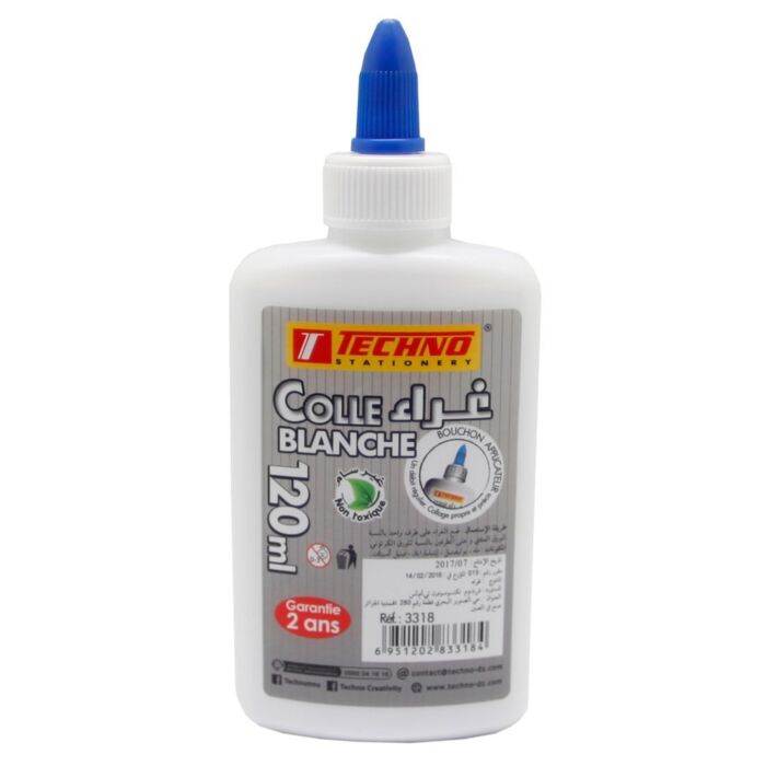 COLLE BLANCHE A BOUCHON APPLICATEUR 120ml "TECHNO" REF: 3318