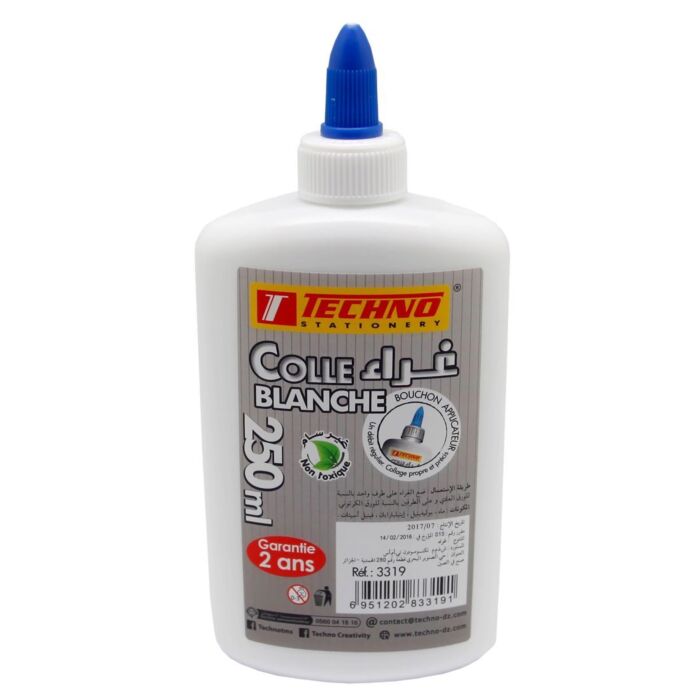 COLLE BLANCHE A BOUCHON APPLICATEUR 250ml "TECHNO" REF: 3319