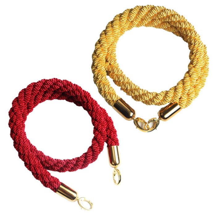 CORDE TORSADEE POUR PIQUET EMBOUT DORE TECHNO