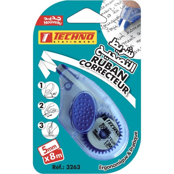 CORRECTEUR A RUBAN 05mmx08M SOUS CARTE "TECHNO" REF: 3263_01