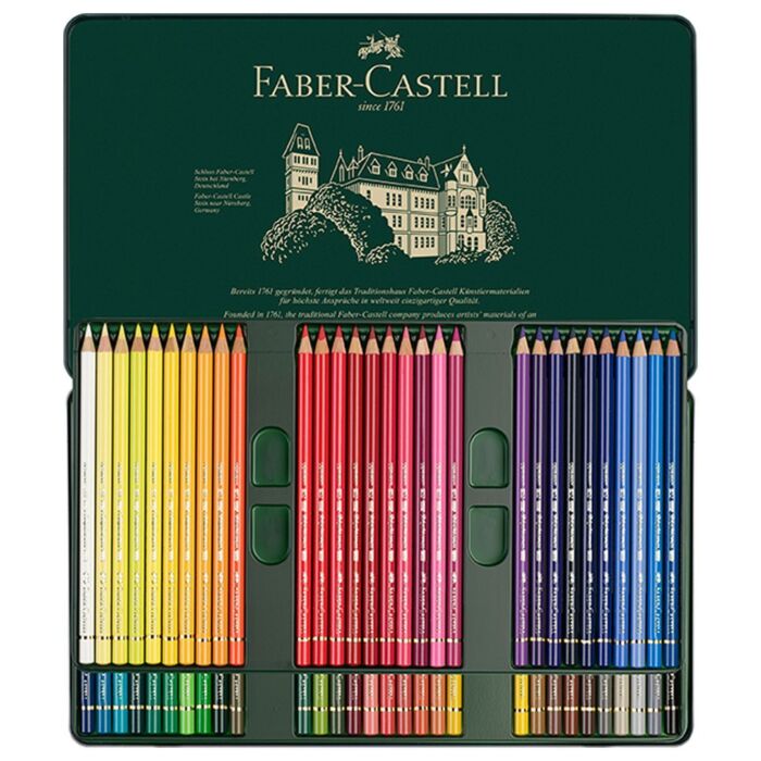 CRAYONS DE COULEUR POLYCHROMOS BOITE METALLIQUE DE 60 "FABER CASTELL" REF: 110060