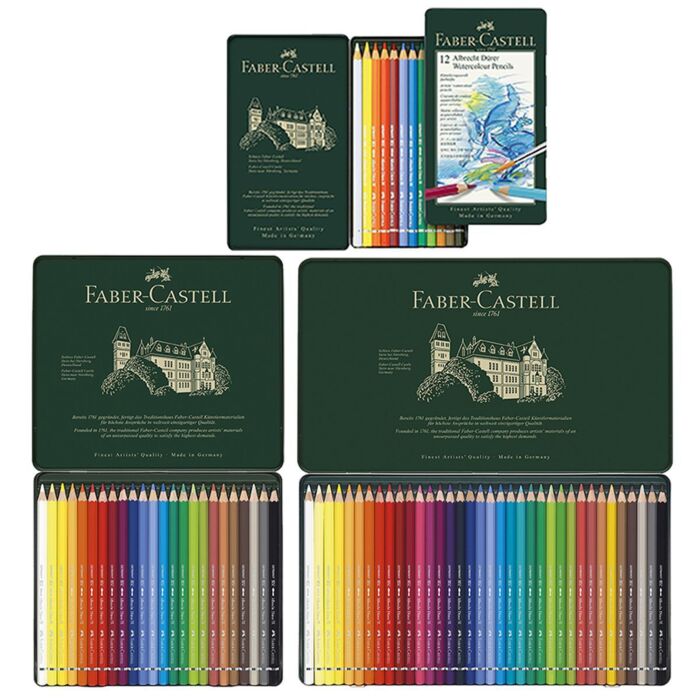 CRAYONS COULEUR ALBRECHT DÜRER BOITE METALLIQUE "FABER CASTELL"