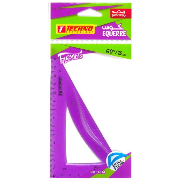 EQUERRE ECOLIER FLEXIBLE VIOLET "TECHNO" REF: 4534