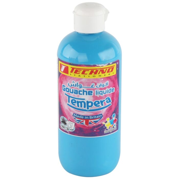 GOUACHE TEMPERA FLACON 300 ML BLUE CIEL "TECHNO" REF: 5554