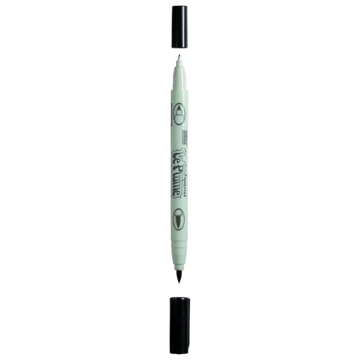 MARQUEURS BRUSH ET POINTE FINE LE PLUME NOIR "UCHIDA" REF: 1950_01