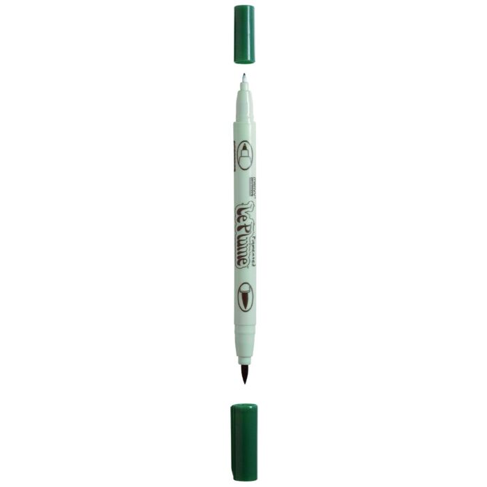 MARQUEURS BRUSH ET POINTE FINE LE PLUME VERT "UCHIDA" REF: 1950_03