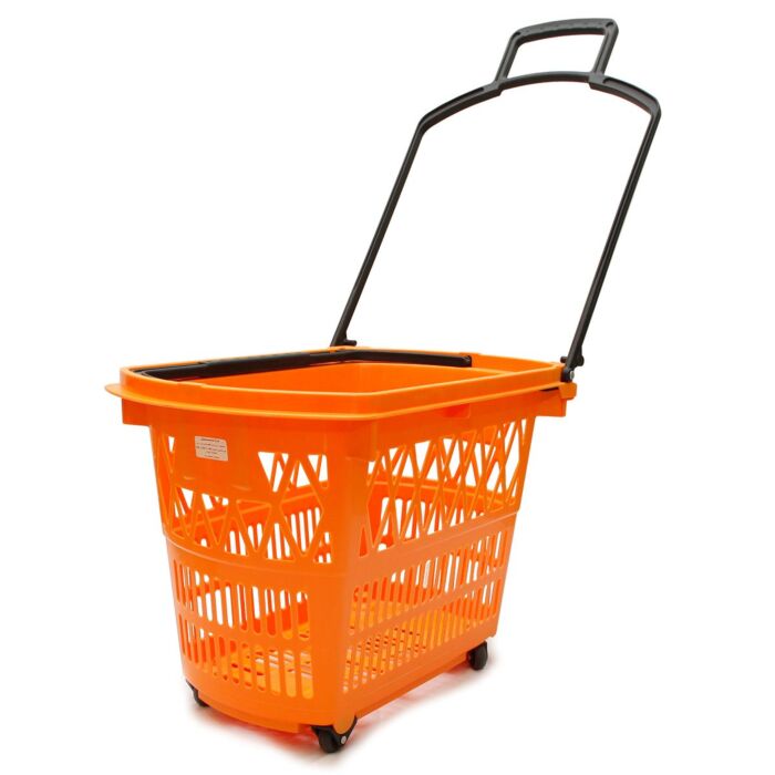 PANIER A ROULETTES 28L ORANGE FLETA REF: 23115