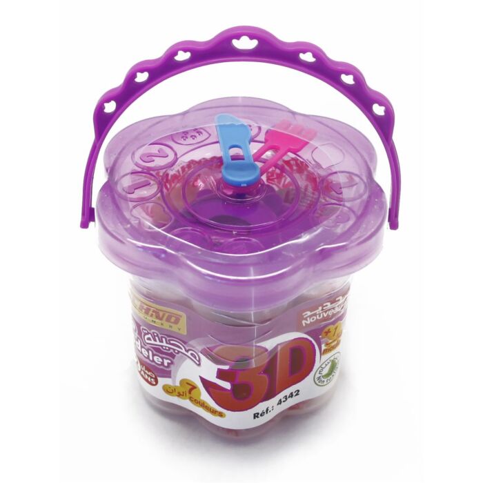 PATE A MODELER EN POT DE 07 COULEURS AVEC 01 MOULE "TECHNO" REF: 4342