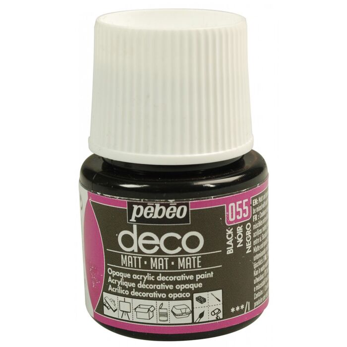 PEBEO DECO MAT NOIR FLACON DE 45 ml "PEBEO" REF: 204055