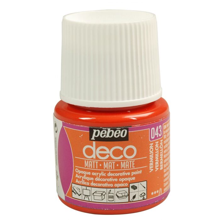 PEBEO DECO MAT VERMILLON 45 ml "PEBEO" REF: 204043