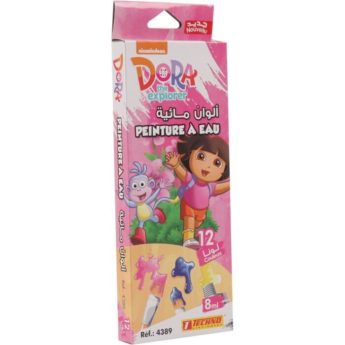 PEINTURE A EAU DE 12 COULEURS MOTIF ENFANT "TECHNO" REF: 4389