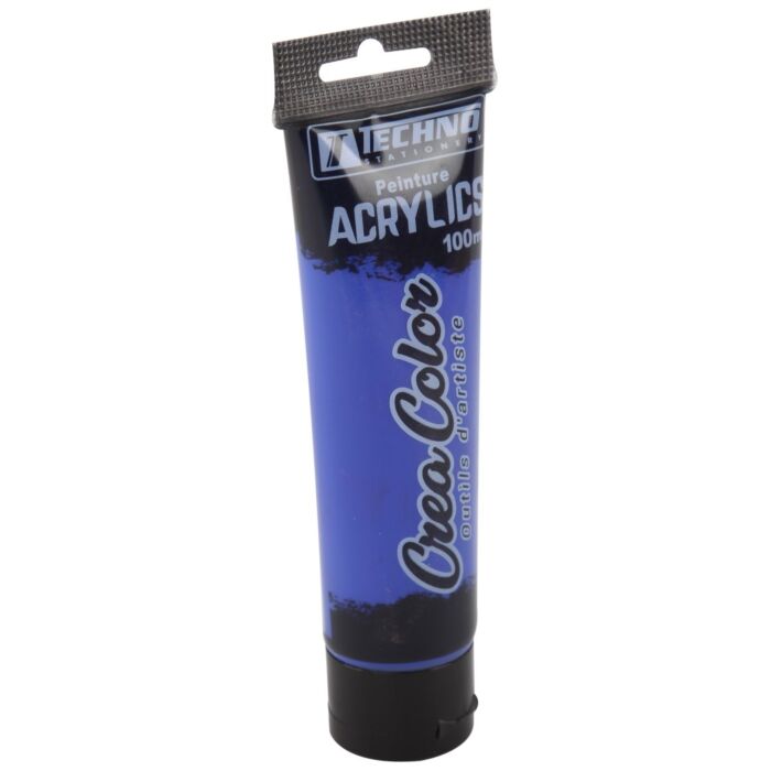 PEINTURE ACRYLIQUE 100 ML BLEU OUTRMER CREA COLOR "TECHNO" REF: 5669