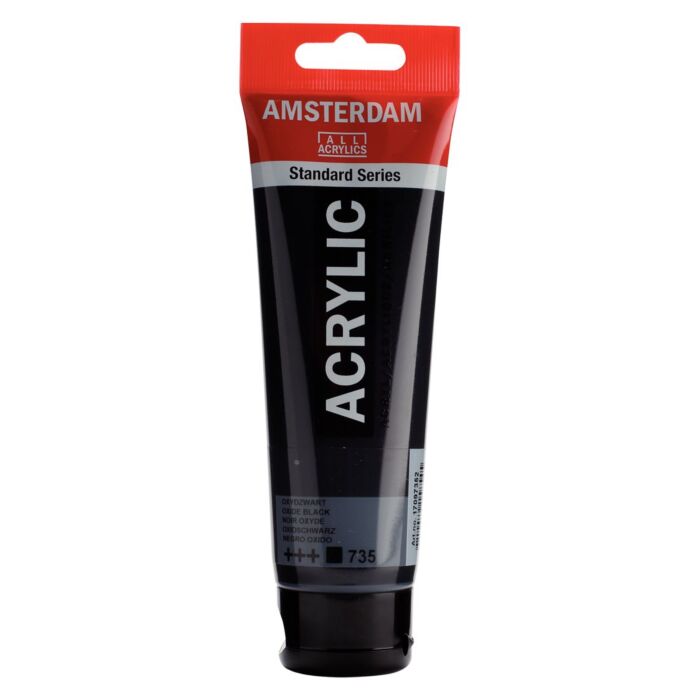 PEINTURE ACRYLIQUE 120ml NOIR OXYDE "AMSTERDAM" REF: 17097352