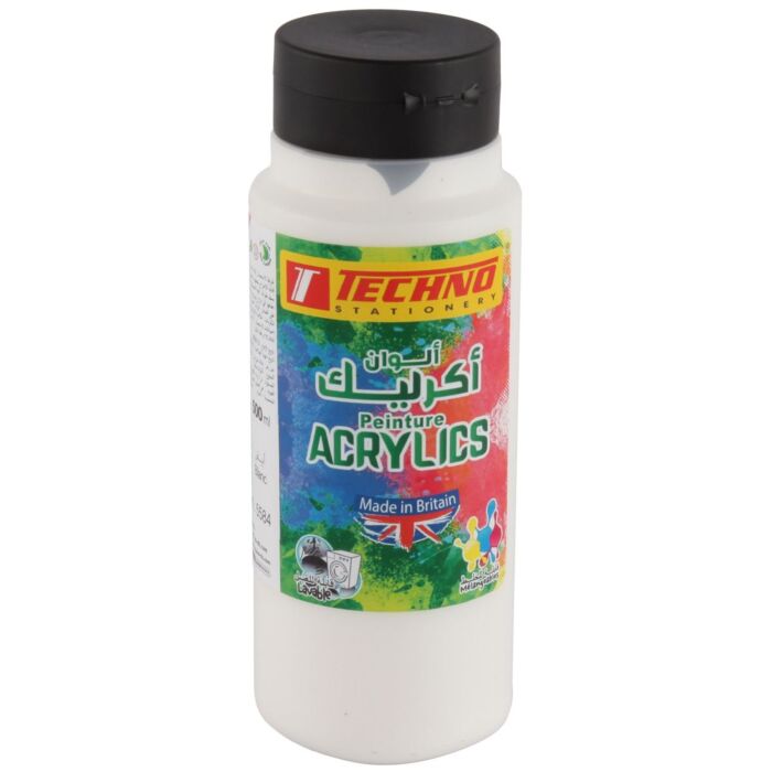 PEINTURE ACRYLIQUE 500 ML BLANC "TECHNO" REF: 5584