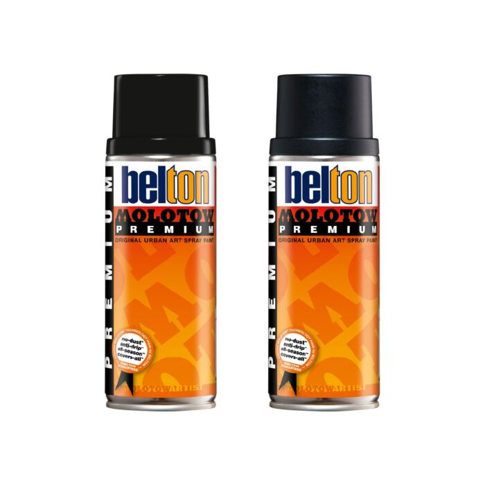 PEINTURE EN AEROSOL BELTON PREMIUM 400 ML NUANCIER DES NOIRS "MOLOTOW"