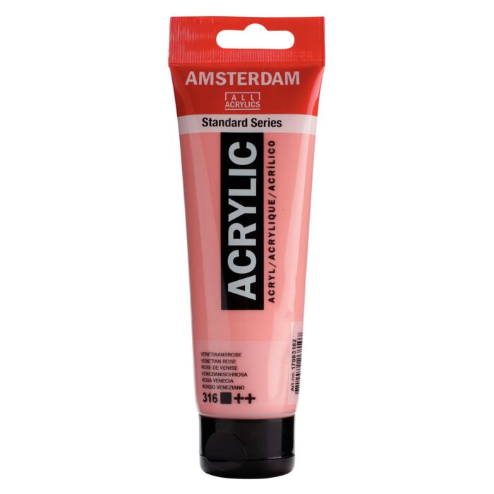 PEINTURE ACRYLIQUE 120ml ROSE VENISE "AMSTERDAM" REF: 17093162
