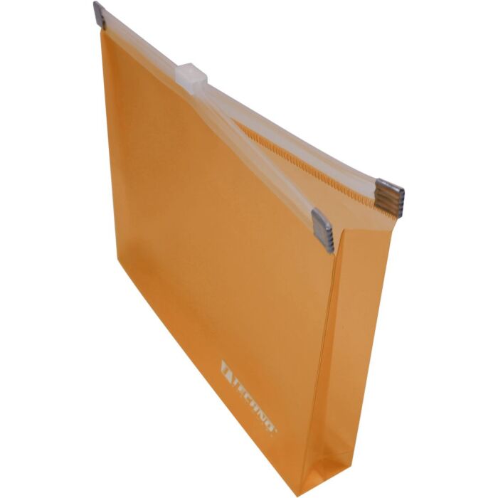 POCHETTE ZIP MULTICOULEURS FORMAT 33x26x3cm ORANGE "TECHNO" REF: 4137