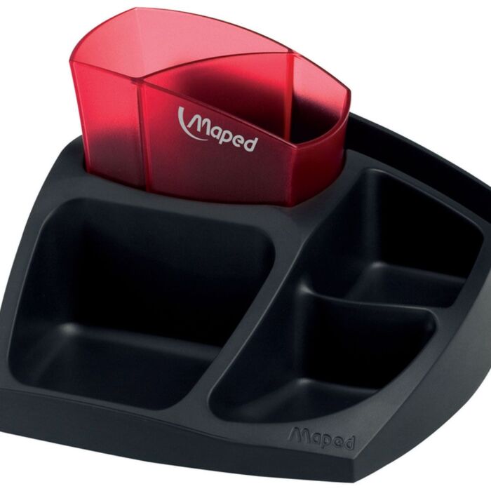 PORTE ACCESSOIRES BUREAU 3 COLORIS COMPACT OFFICE ROUGE "MAPED" REF: 575401