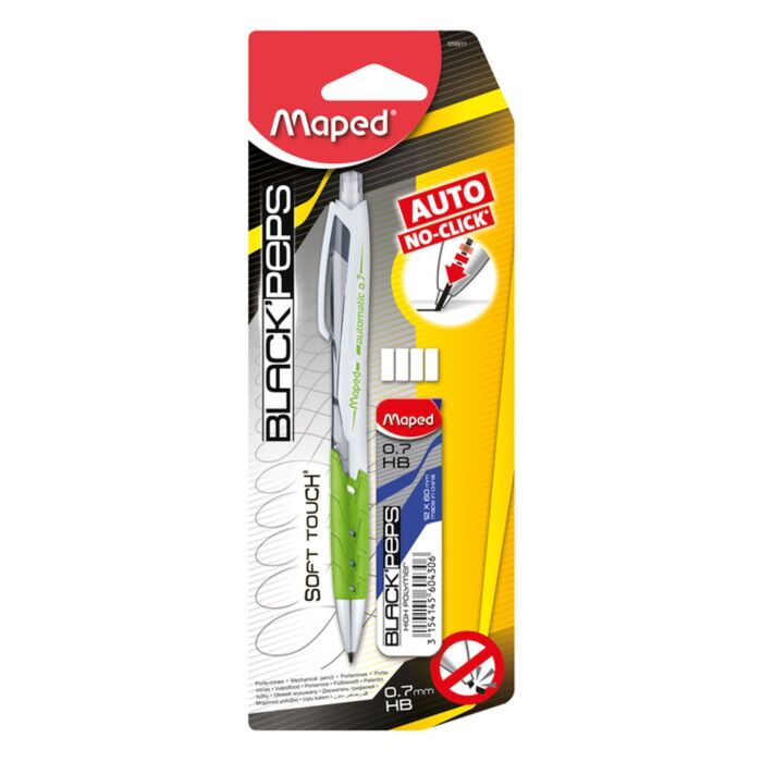 PORTE MINES AUTO 0.7MM + ETUI MINES SOUS BLISTER VERT "MAPED" REF: 559911