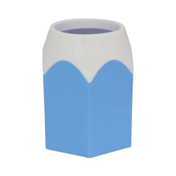 pot-a-crayons-hexagonal-bleu-pastel-techno-ref-9928