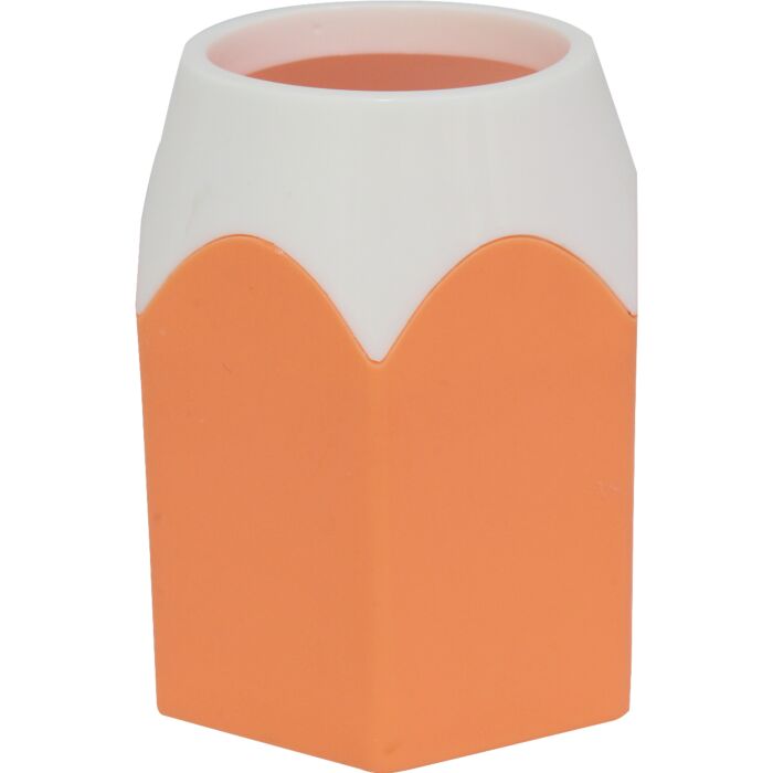 pot-a-crayons-hexagonal-saumon-techno-ref-9928