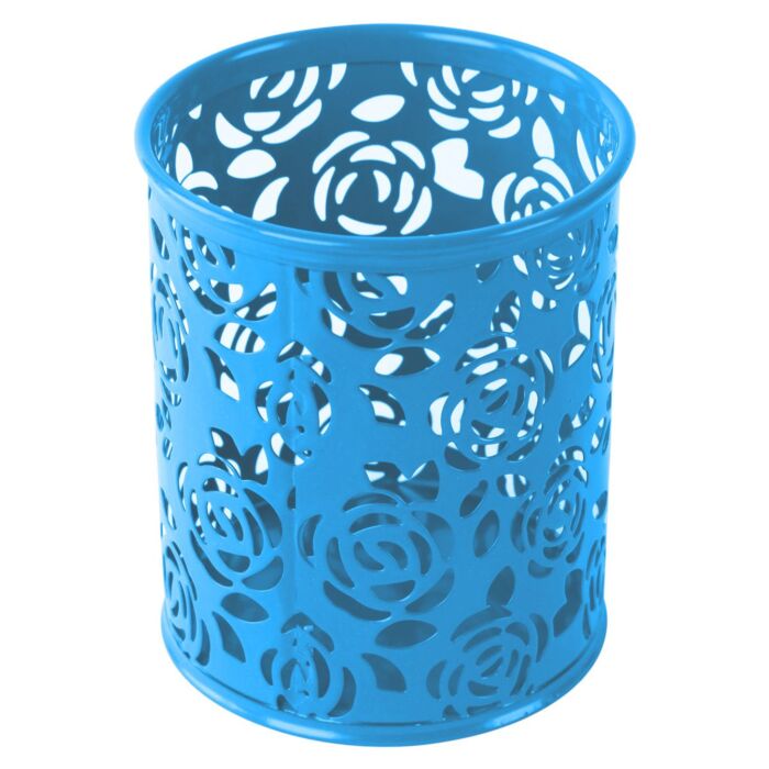 POT A CRAYONS ROND METALLIQUE BLEU "TECHNO" REF: 5168