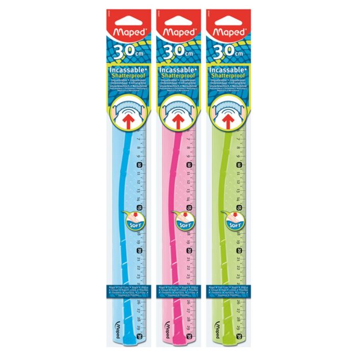 REGLE SOUPLE 30cm FLEX SOUS BLISTER "MAPED" REF: 244030