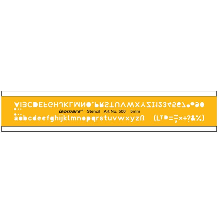 REGLE TRACE LETTRE 5mm "ISOMARS" REF: 500