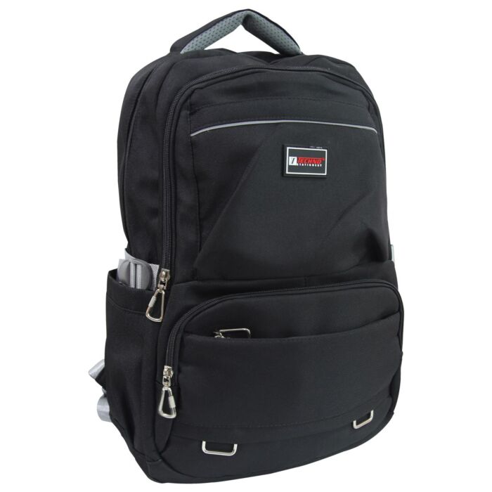 SAC A DOS AVEC COMPARTIMENT LAPTOP  NOIR "TECHNO" REF: 7043