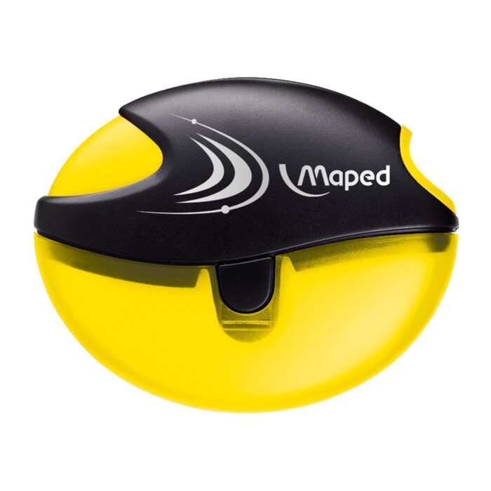 TAILLE-CRAYONS + EJECTEUR DES MINES GALACTIC JAUNE "MAPED" REF: 503700