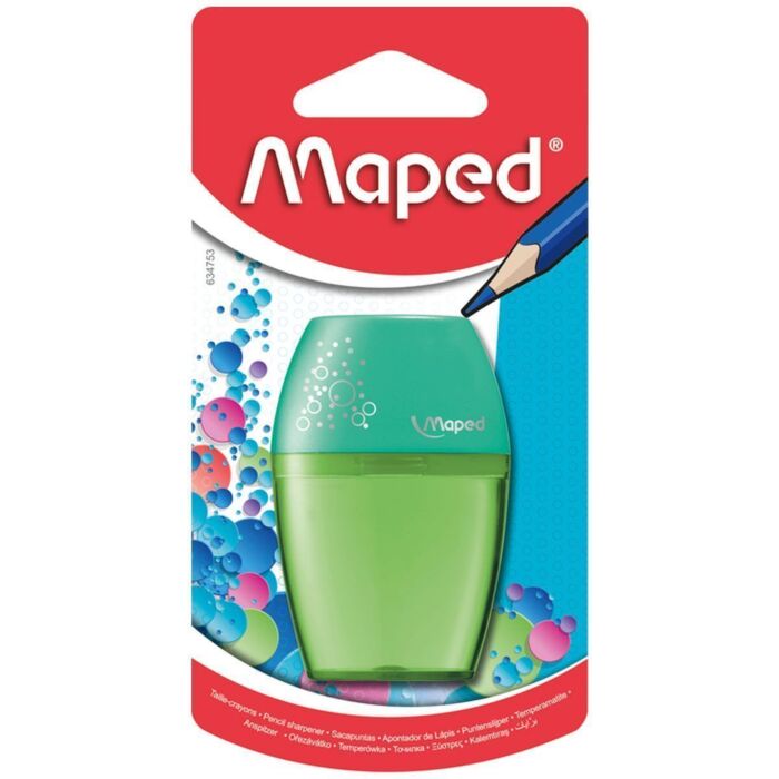 TAILLE-CRAYONS SHAKER 01 TROU SOUS BLISTER VERT "MAPED" REF: 634753
