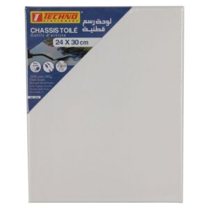 TOILE SUR CHASSIS 280g EN COTON 24cmx30cm "TECHNO" REF: 3810
