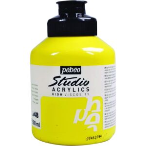 ACRYLIC STUDIO POT DE 500ml JAUNE PRIMAIRE "PEBEO" REF: 171048