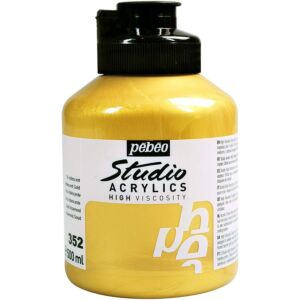 ACRYLIC STUDIO POT DE 500ml OR IRIDESCENT "PEBEO" REF: 172352