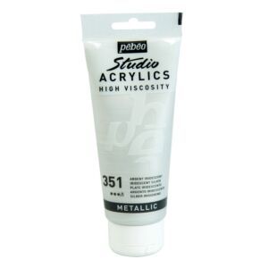 ACRYLIC STUDIO TUBE DE 100ml ARGENT IRIDESCENT "PEBEO" REF: 832351