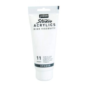 ACRYLIC STUDIO TUBE DE 100mlBLANC TITANE "PEBEO" REF: 831011