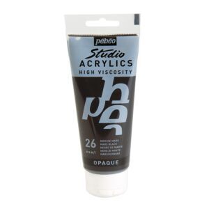 ACRYLIC STUDIO TUBE DE 100ml NOIR MARS "PEBEO" REF: 831026