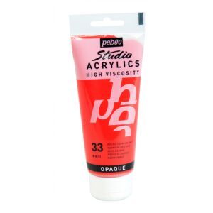 ACRYLIC STUDIO TUBE100 ml ROUGE CADMIUM IMIT "PEBEO" REF: 831033