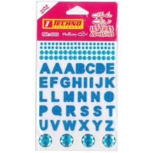 ADHESIFS CRISTAL LETTRES BLEU "TECHNO" REF: 5025